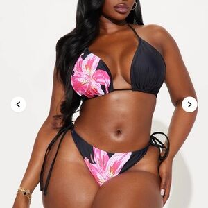 Sale! Pink and Black Orchid Bikini